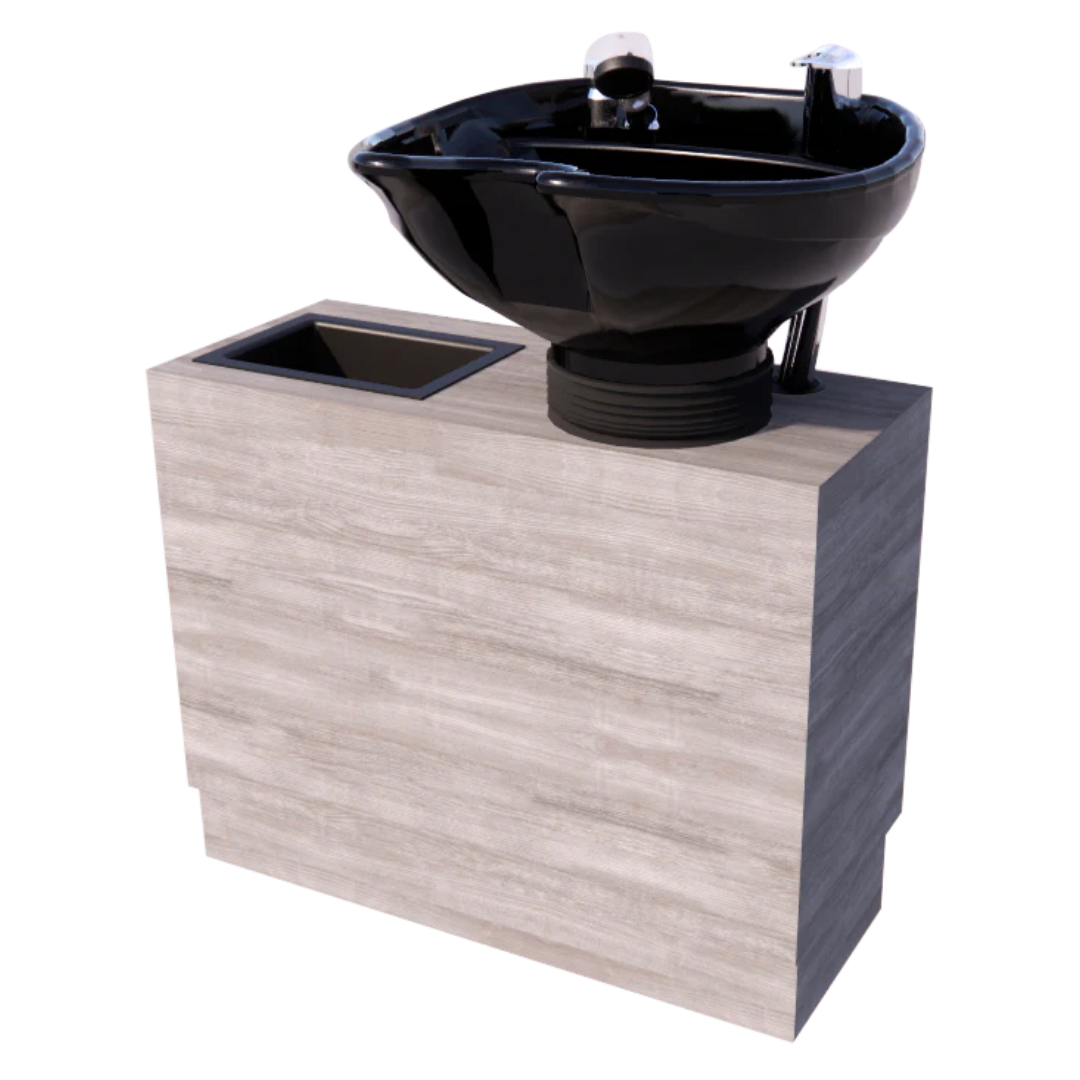 Frost Backwash Shampoo Cabinet with Tilt-Bowl