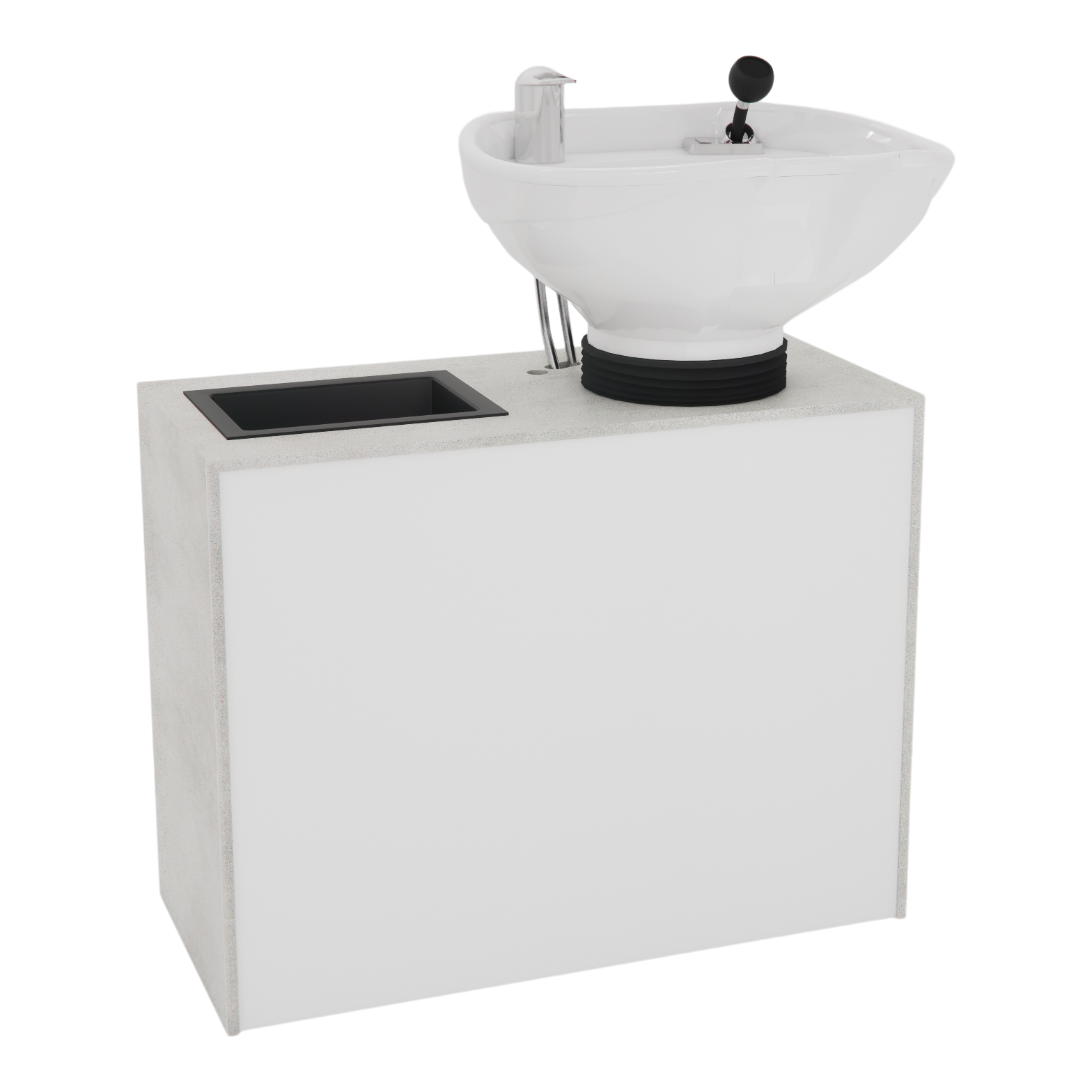Glo Shampoo Backwash with Solid Surface Waterfall Top