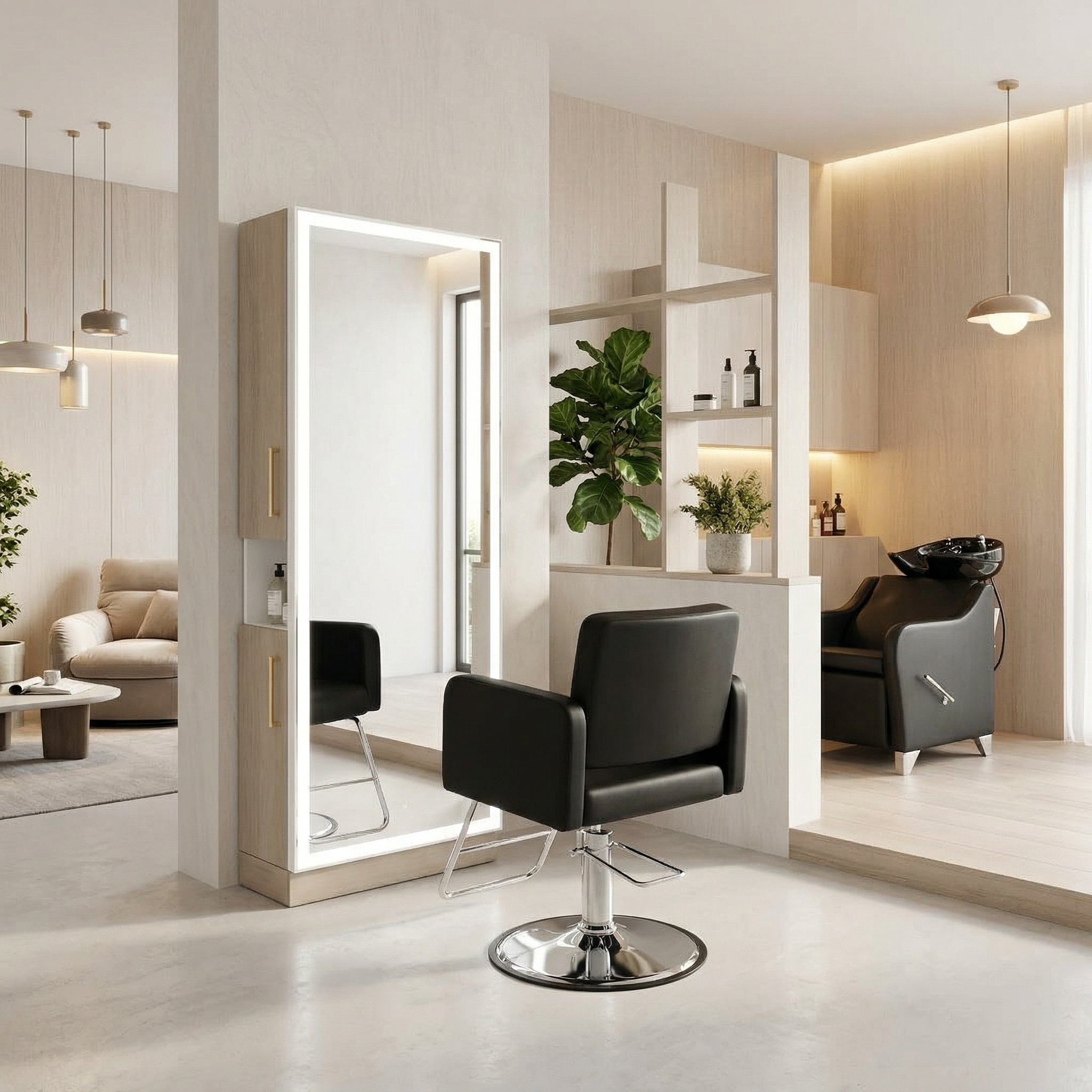 Salon Package K - Single Operator - Glo Styling Station, Atticus Styling Chair, Malia Shampoo Shuttle