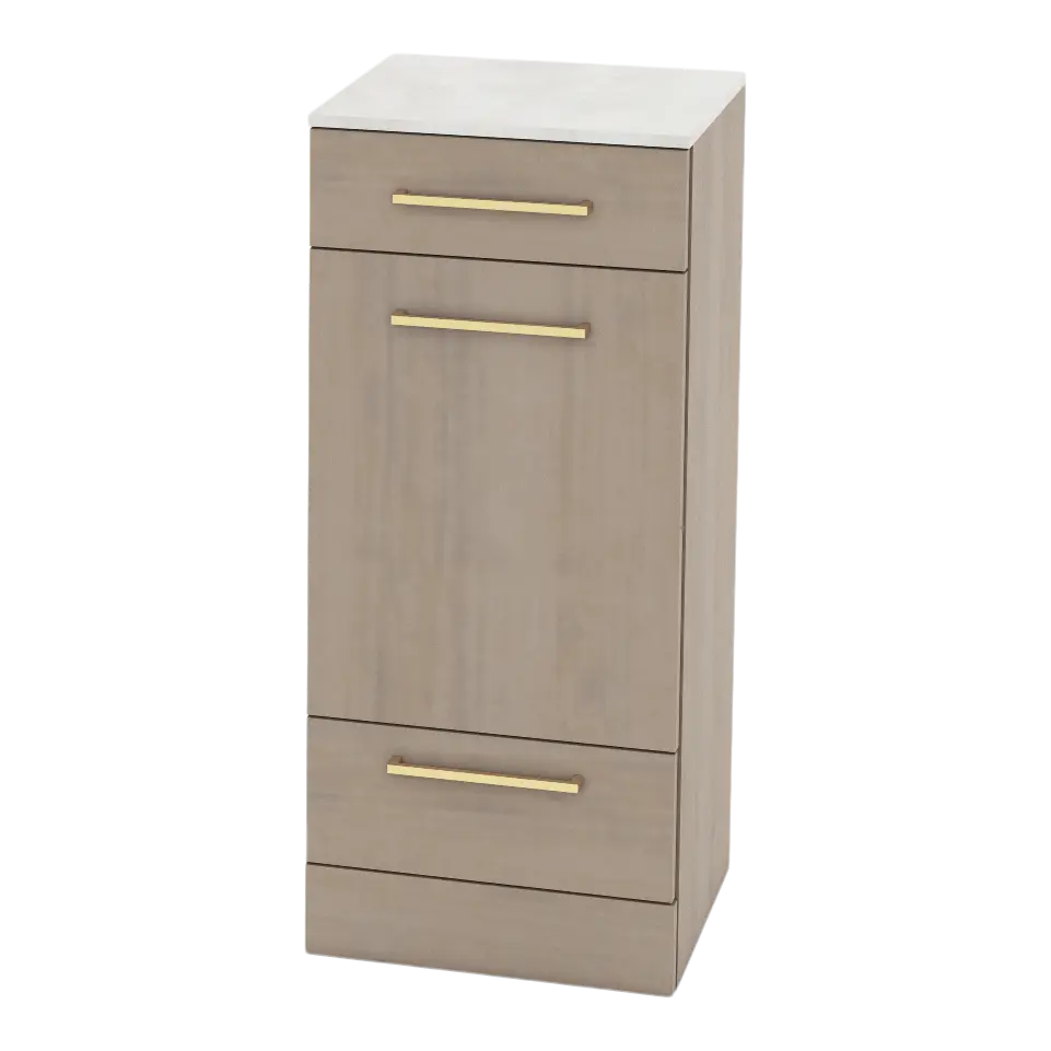 Rococo Mobile Styling Station with Tilt-out Appliance Holder and Solid Surface Countertop (Cabinet Only)