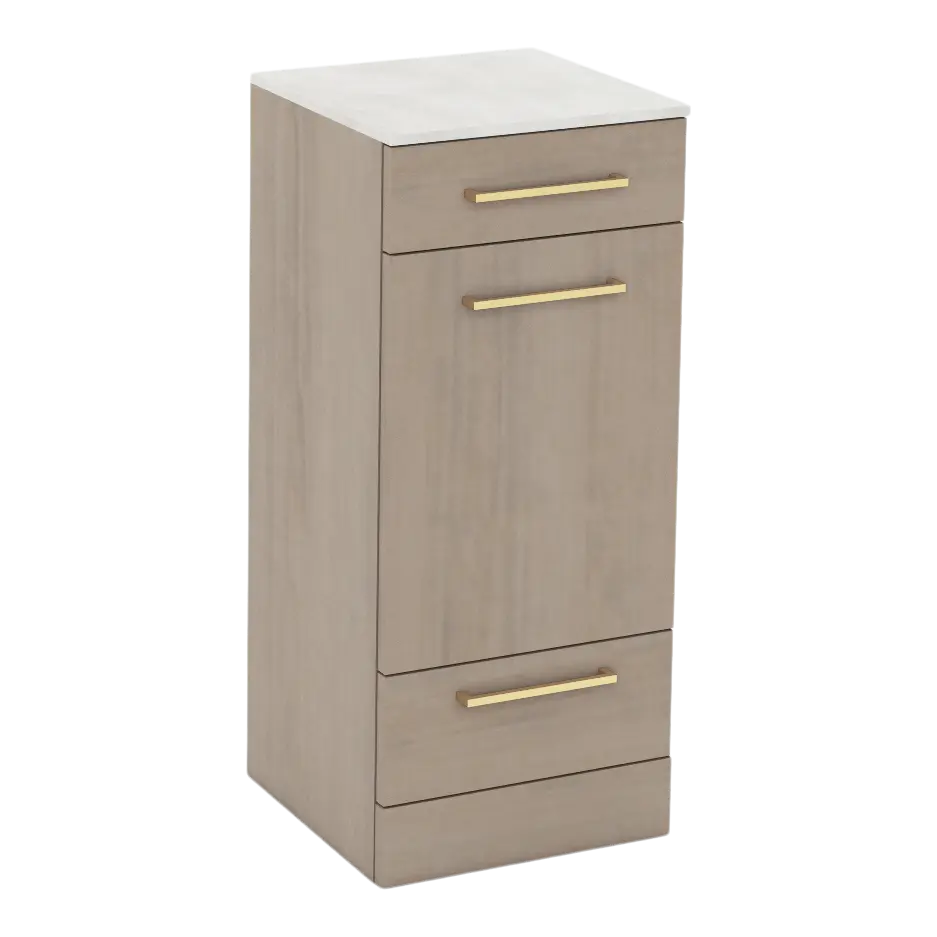 Rococo Mobile Styling Station with Tilt-out Appliance Holder and Solid Surface Countertop (Cabinet Only)