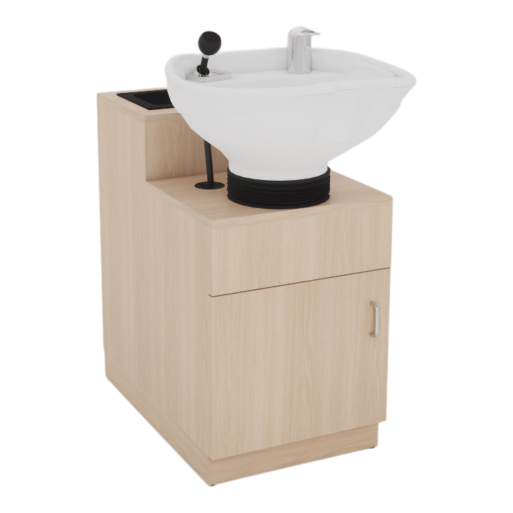 Reflections Side Wash Shampoo Cabinet with Tilt Bowl