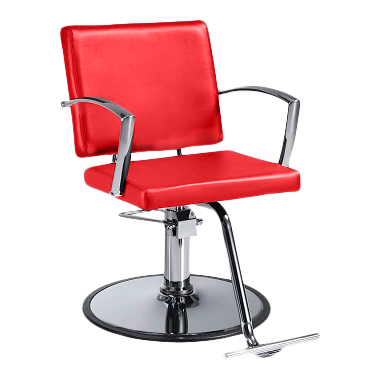Duke Hair Salon Styling Chair - Red - Factory-Direct Clearance Sale