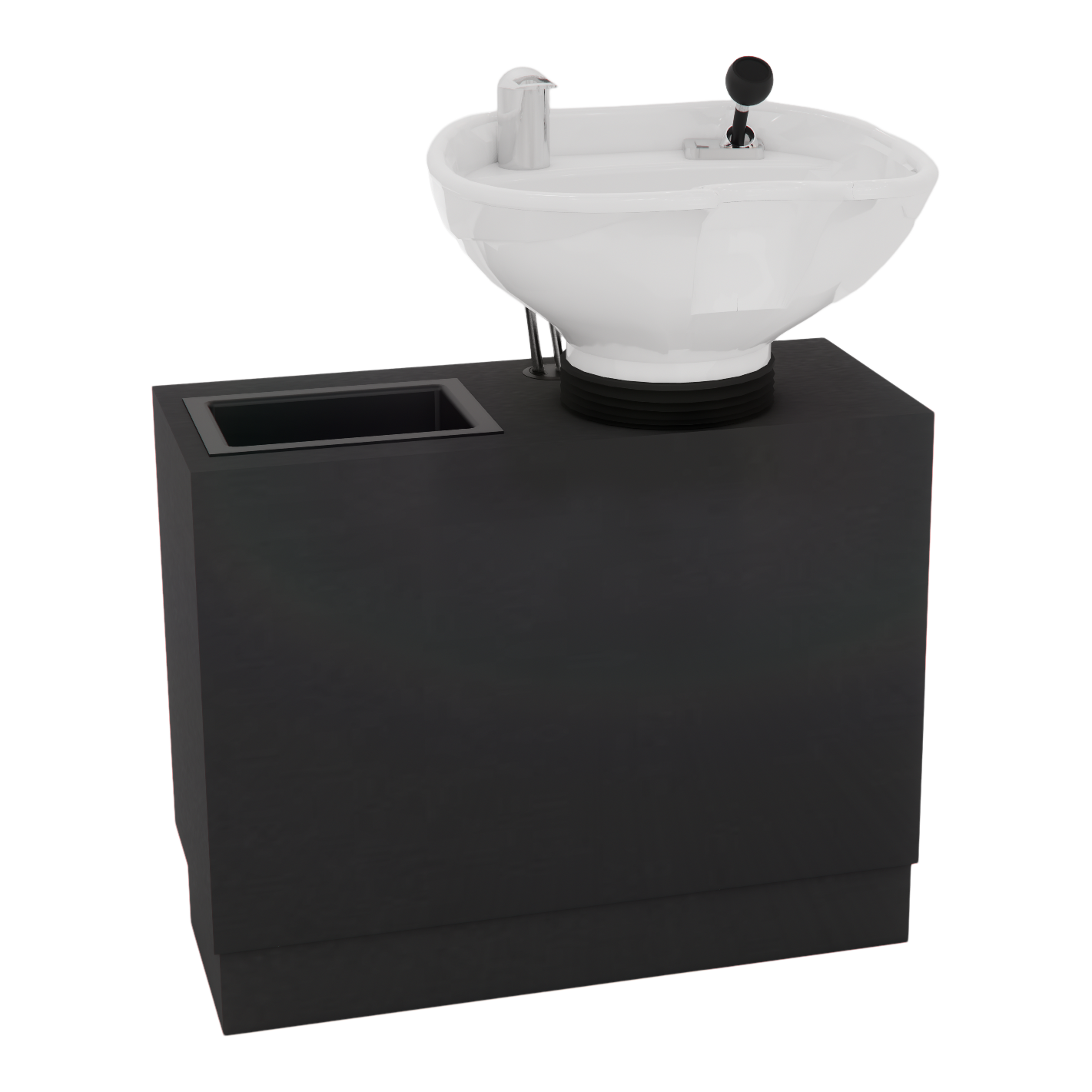Frost Backwash Shampoo Cabinet with Tilt-Bowl