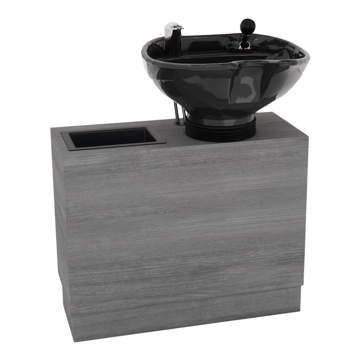 Frost Backwash Shampoo Cabinet with Tilt-Bowl