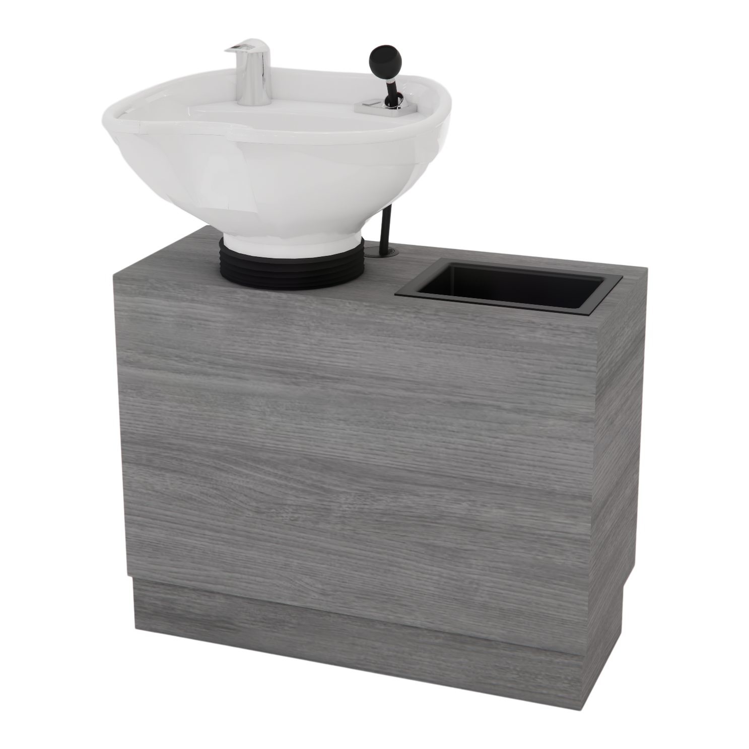 Frost Backwash Shampoo Cabinet with Tilt-Bowl