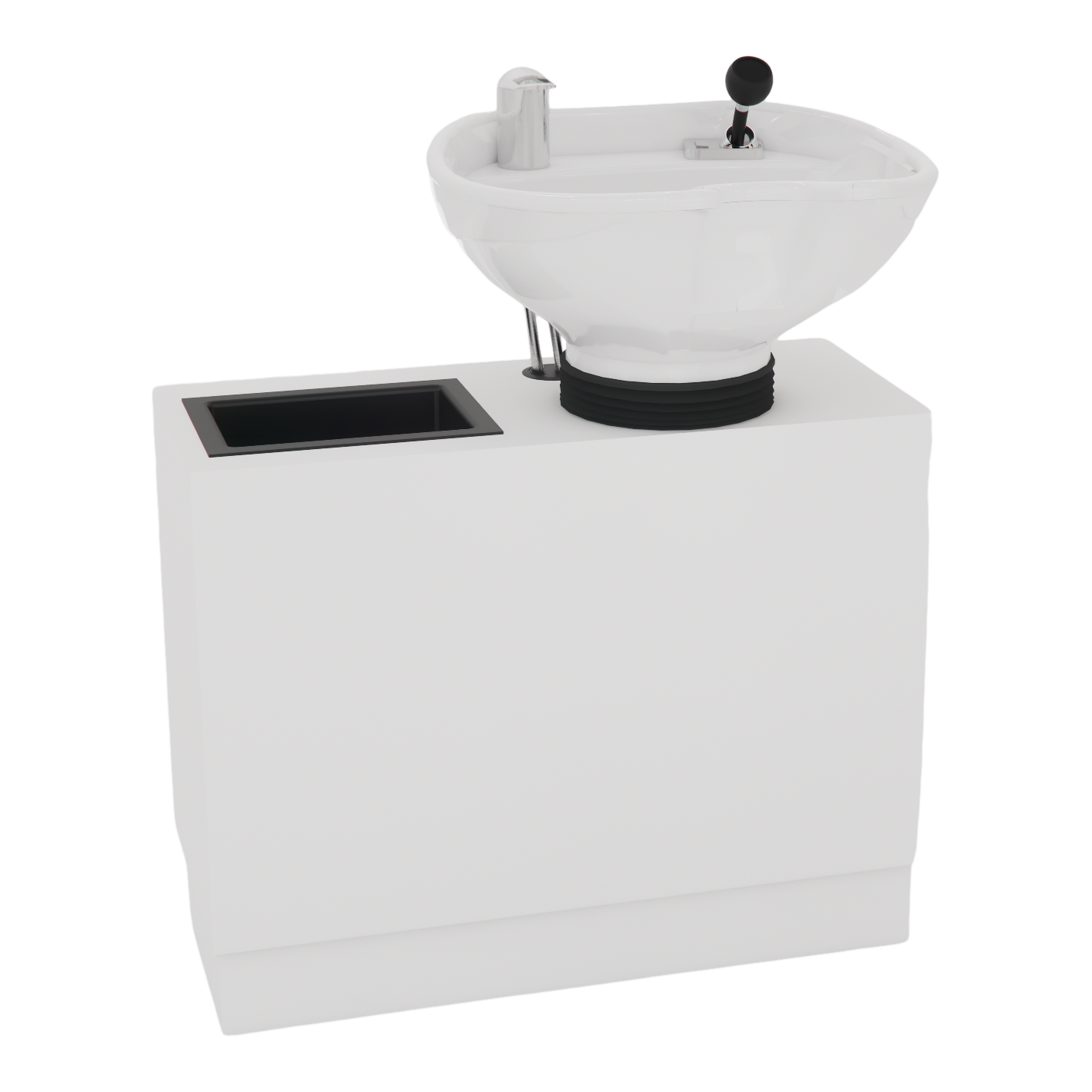 Frost Backwash Shampoo Cabinet with Tilt-Bowl