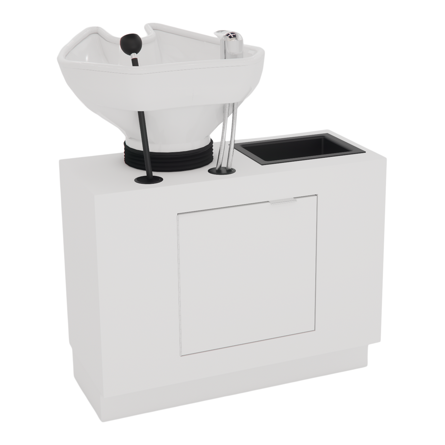 Frost Backwash Shampoo Cabinet with Tilt-Bowl