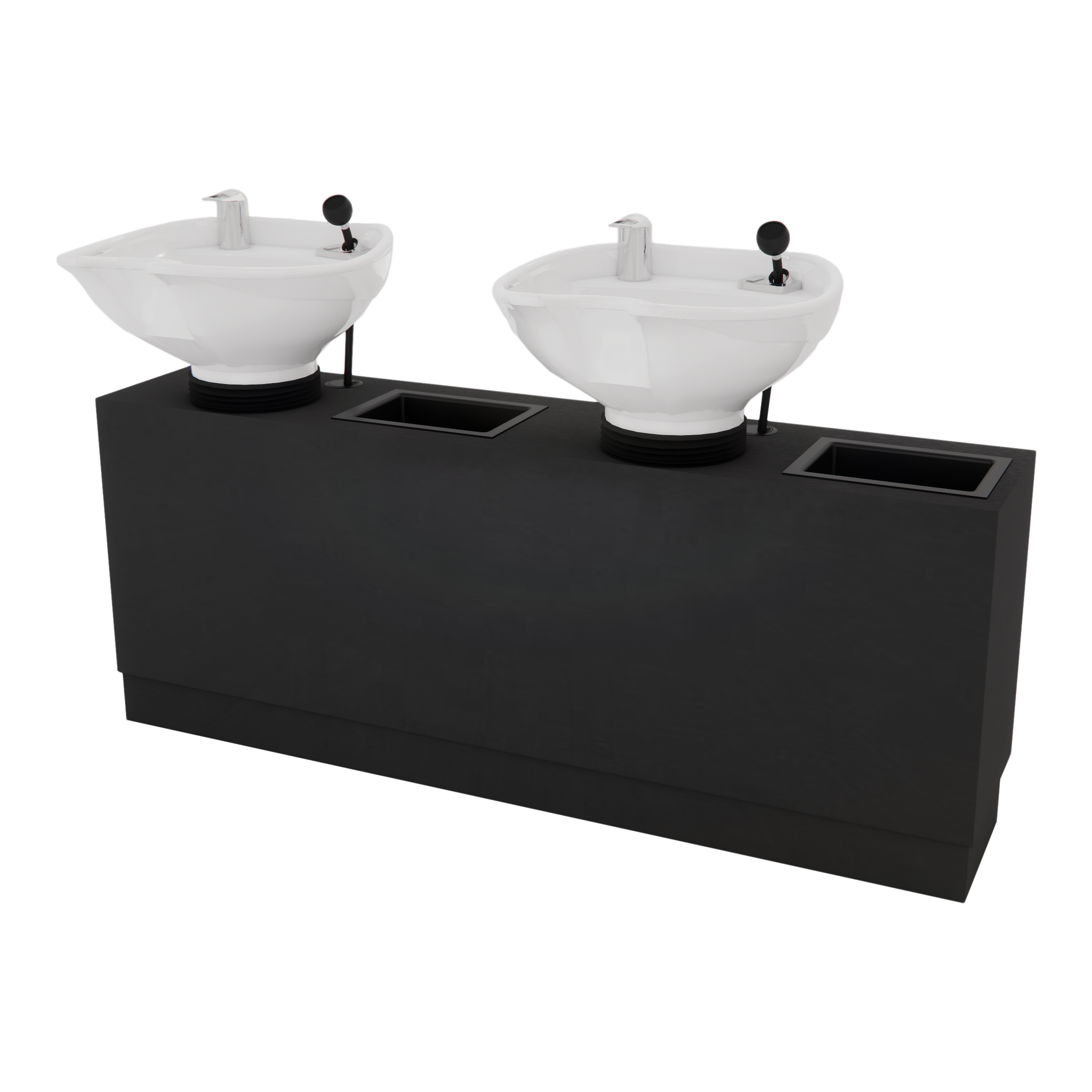 Frost Double Backwash Unit with Bottle Wells and Tilt Bowls