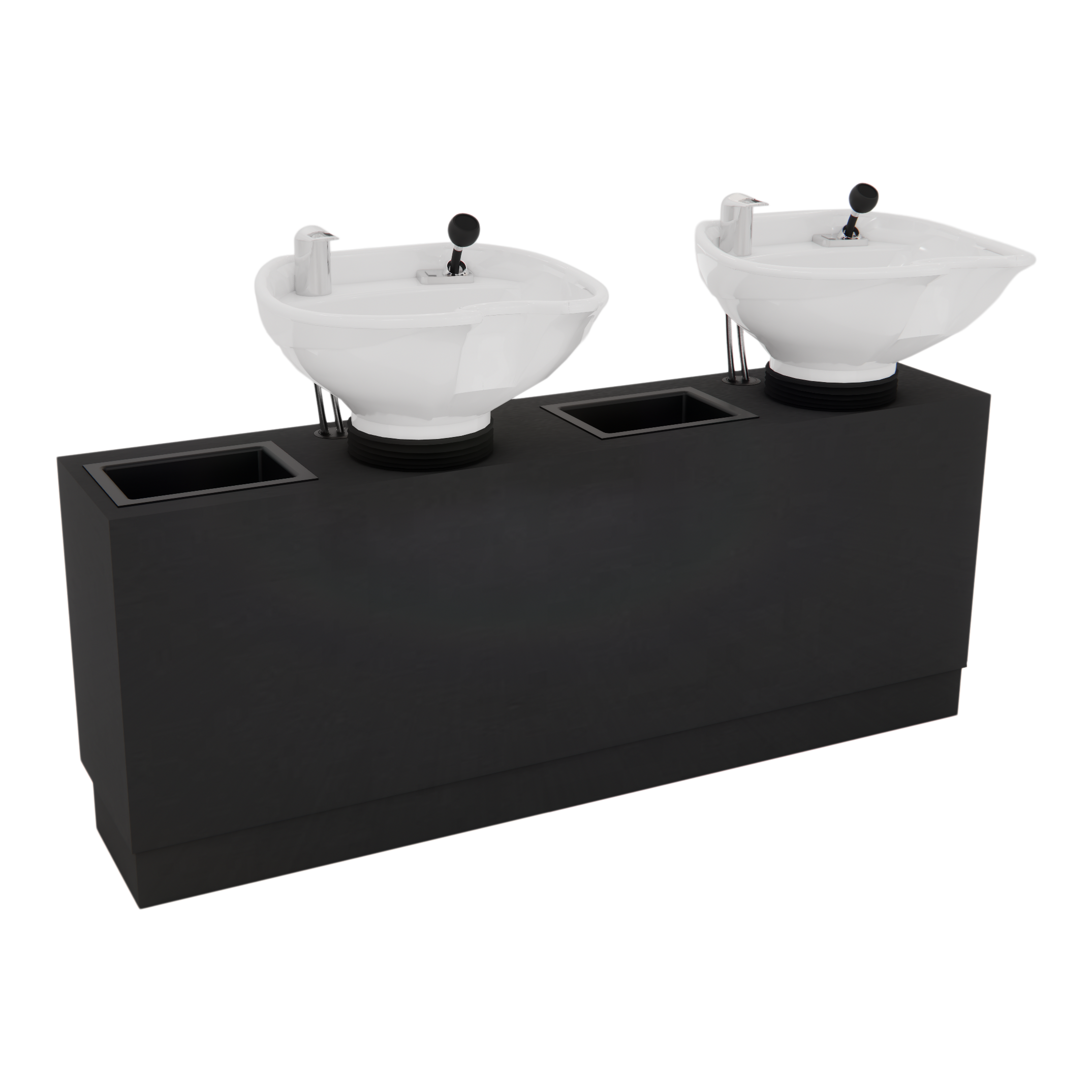 Frost Double Backwash Unit with Bottle Wells and Tilt Bowls