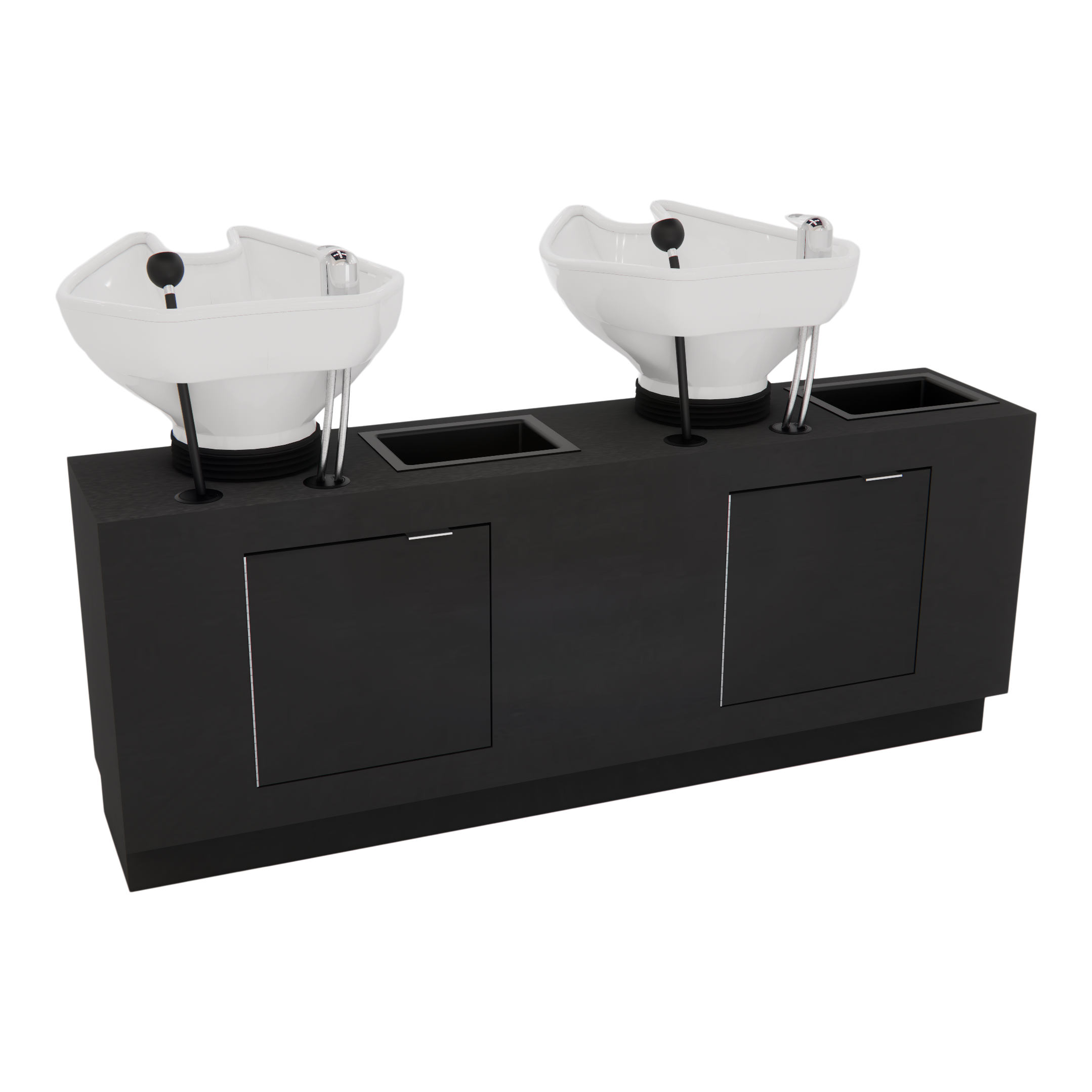 Frost Double Backwash Unit with Bottle Wells and Tilt Bowls