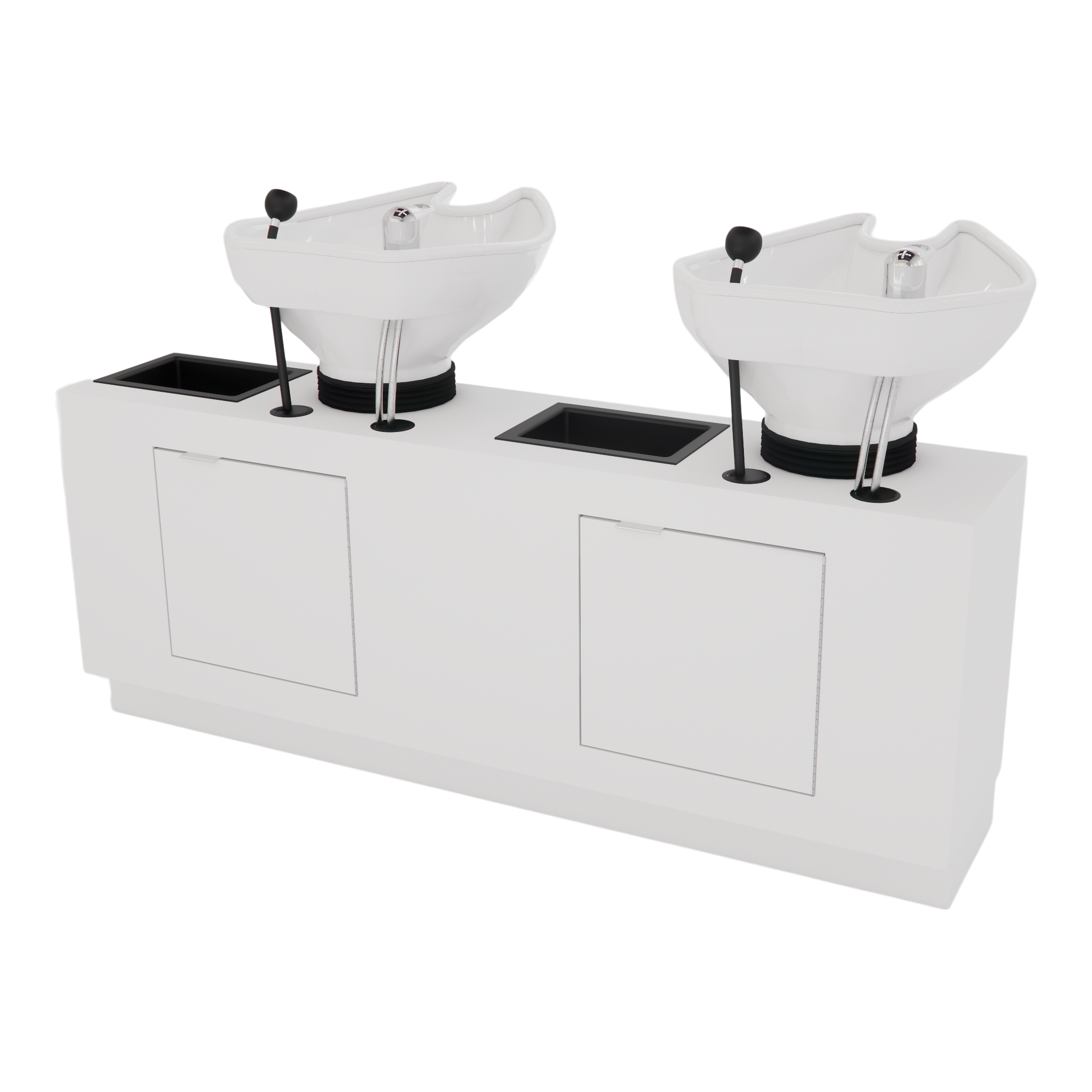 Frost Double Backwash Unit with Bottle Wells and Tilt Bowls