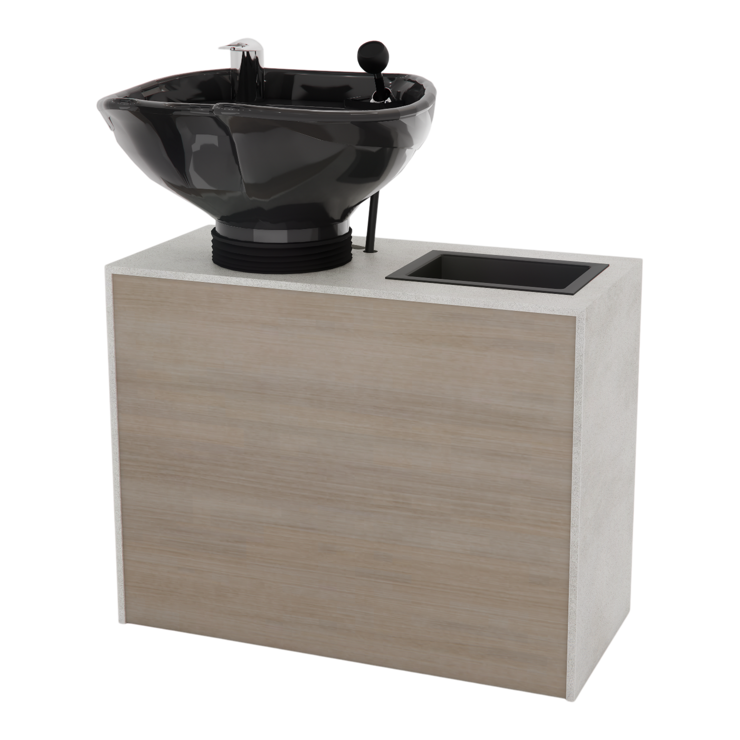 Glo Shampoo Backwash with Solid Surface Waterfall Top