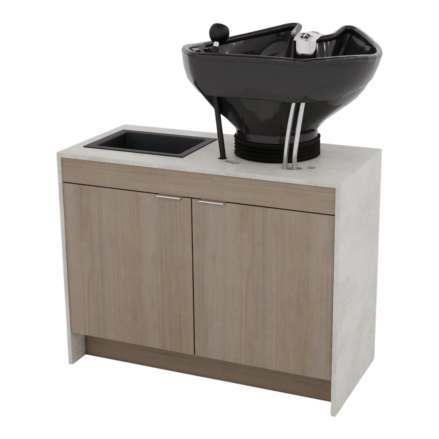 Glo Shampoo Backwash with Solid Surface Waterfall Top