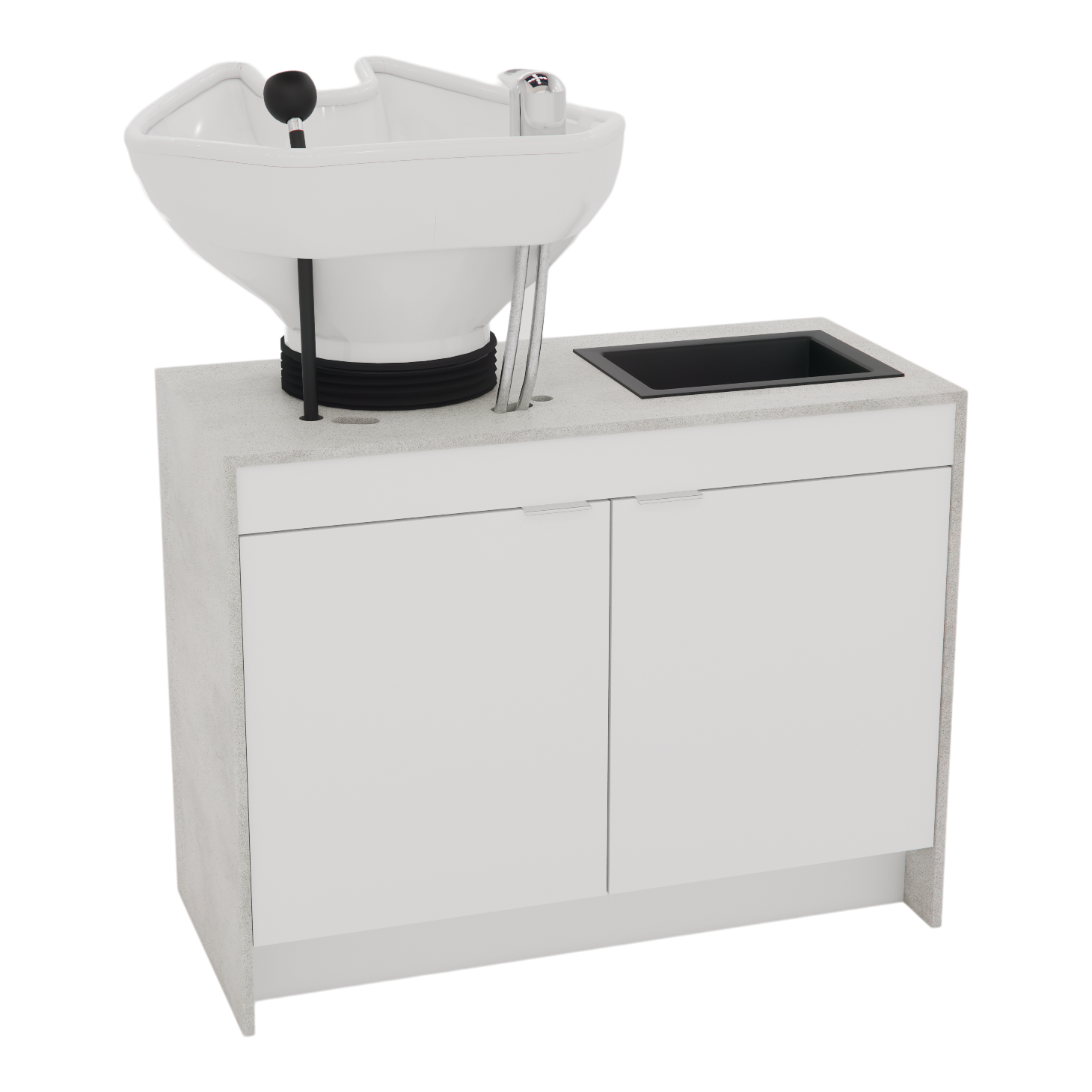 Glo Shampoo Backwash with Solid Surface Waterfall Top
