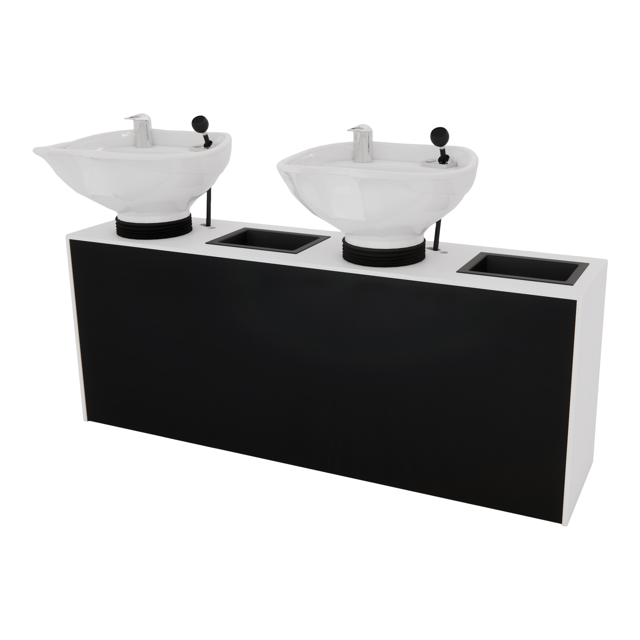 Glo Double Shampoo Backwash with Solid Surface Waterfall Top