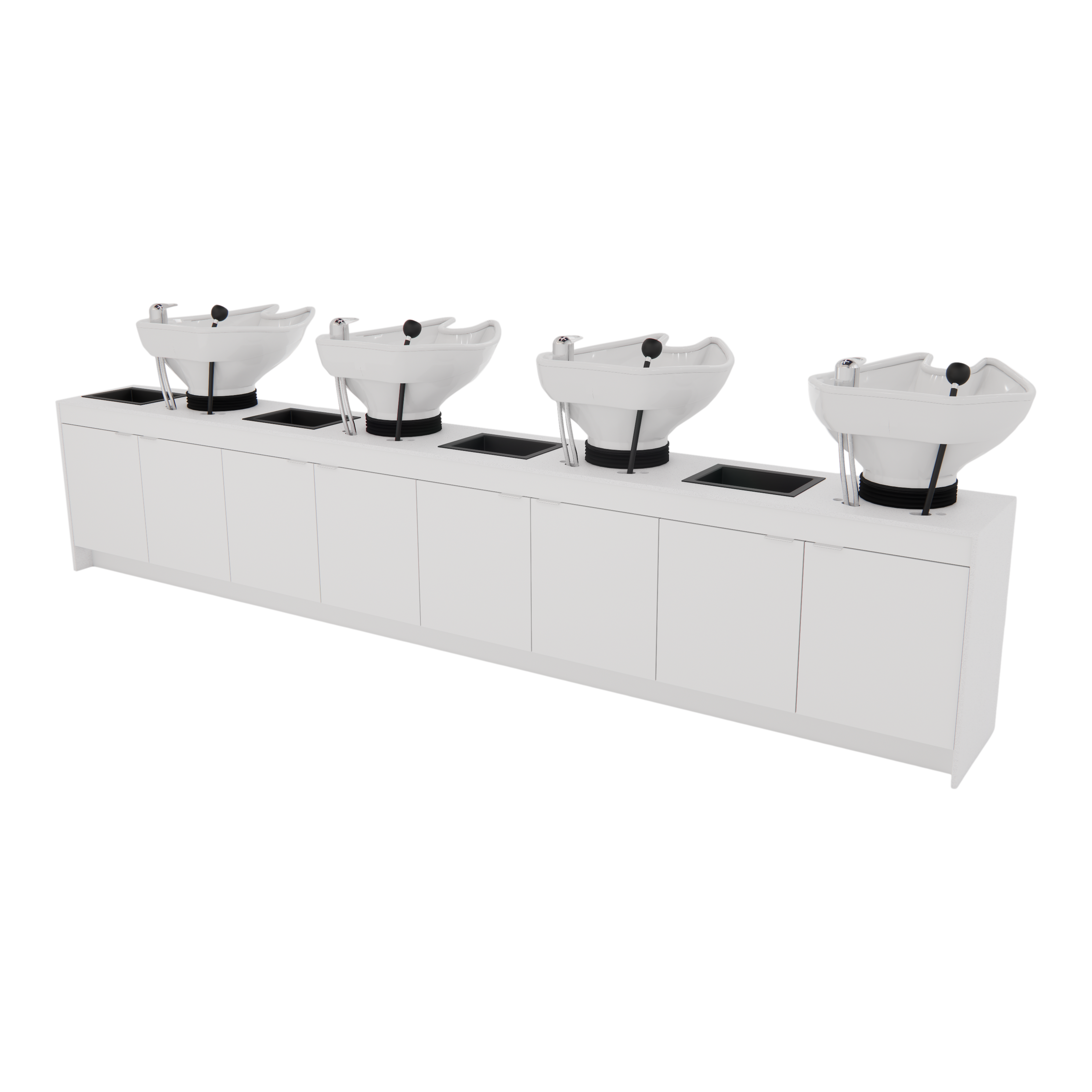 Glo Quad Shampoo Backwash with Solid Surface Waterfall Top