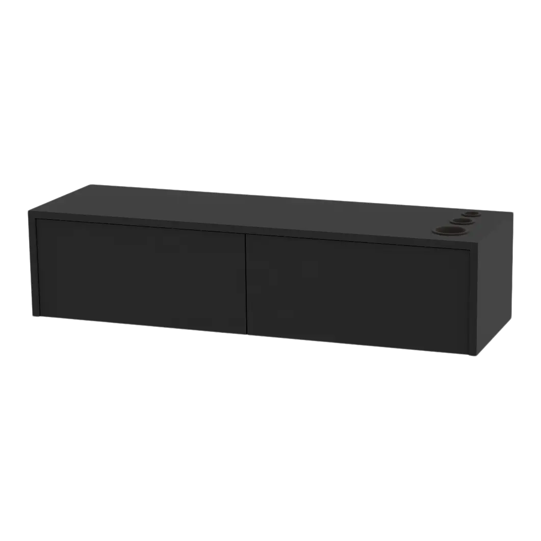 Glo Wall Mount Styling Station with Nestled Appliance Holder (Cabinet Only)