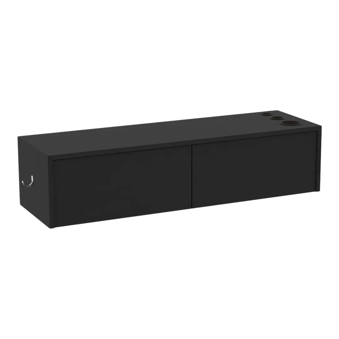 Glo Wall Mount Styling Station with Nestled Appliance Holder (Cabinet Only)