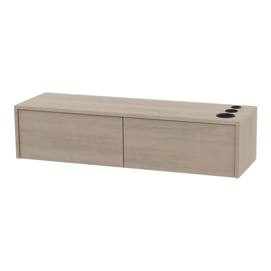 Glo Wall Mount Styling Station with Nestled Appliance Holder (Cabinet Only)