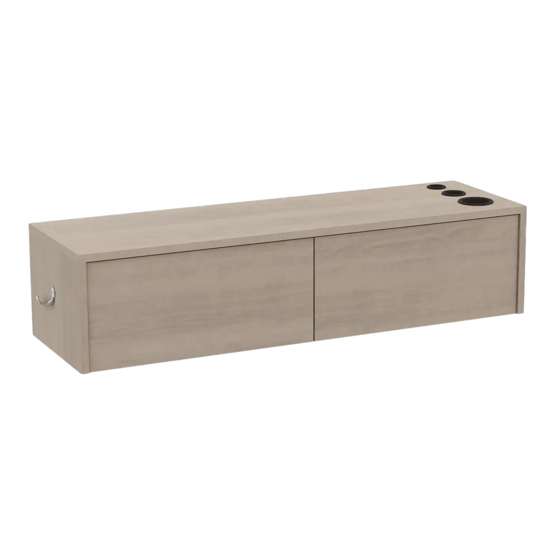 Glo Wall Mount Styling Station with Nestled Appliance Holder (Cabinet Only)