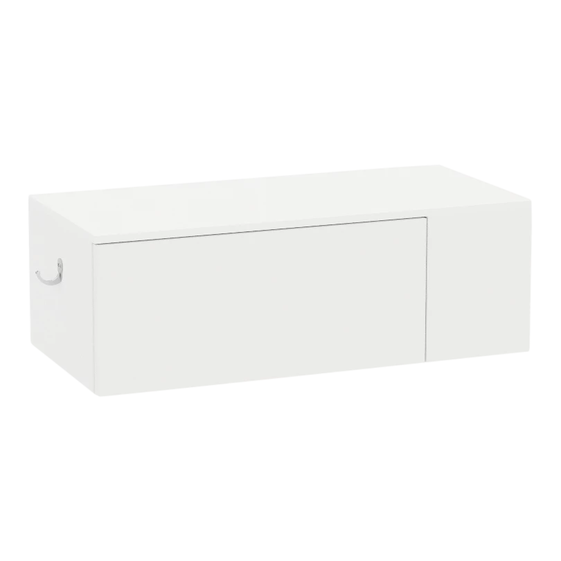 Glo Wall Mount Styling Station with Concealed Appliance Holder and Solid Surface Countertop (Cabinet Only)