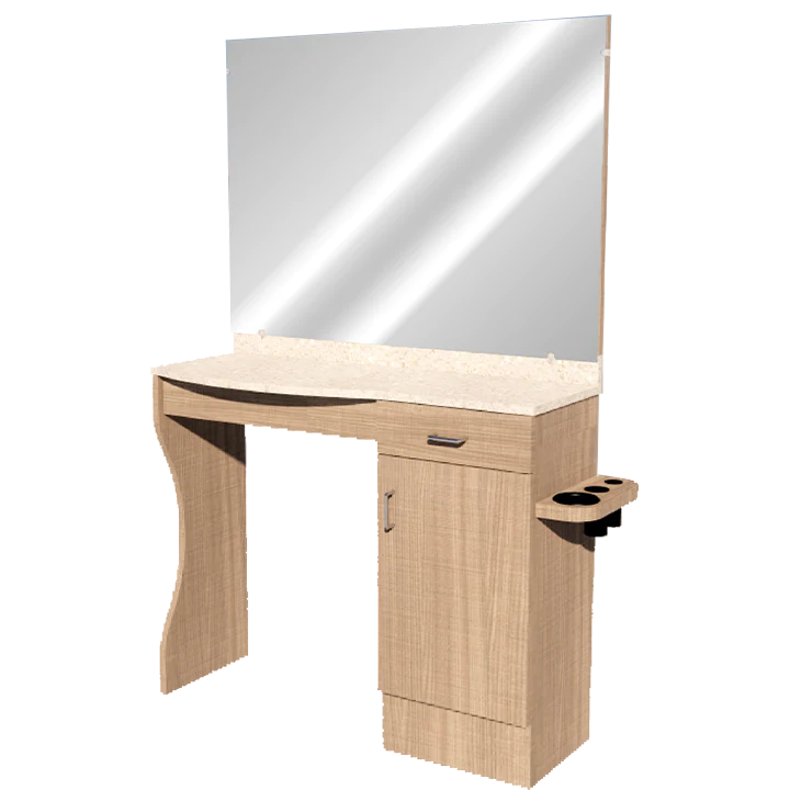 A La Carte Styling Station with Rectangle Mirror