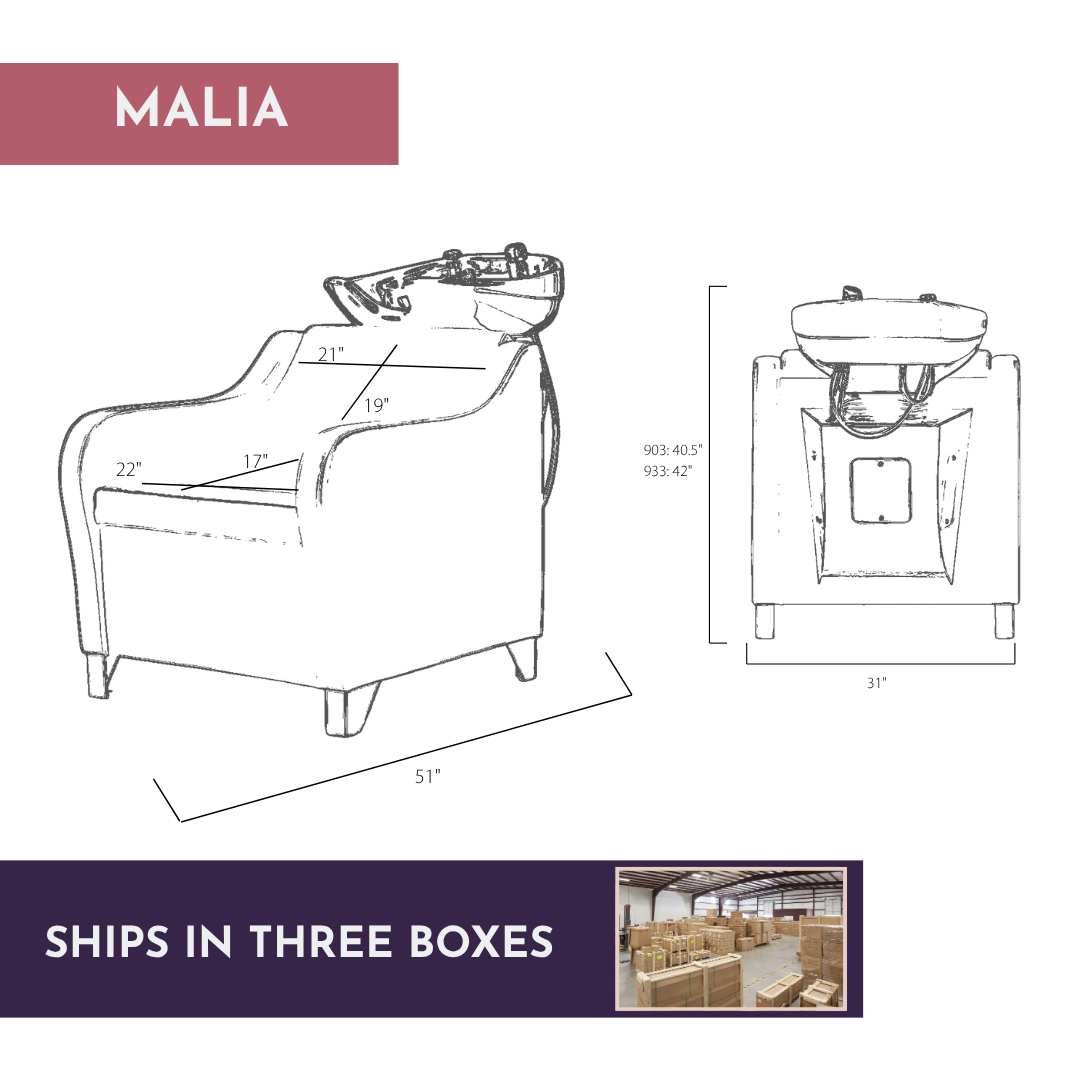 Malia Shampoo Shuttle with Upgraded Upholstery