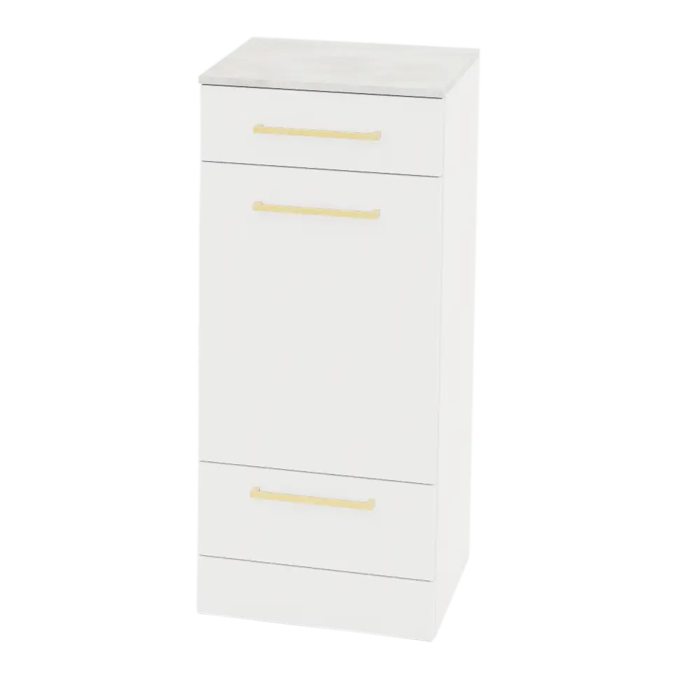 Rococo Mobile Styling Station with Tilt-out Appliance Holder and Solid Surface Countertop (Cabinet Only)