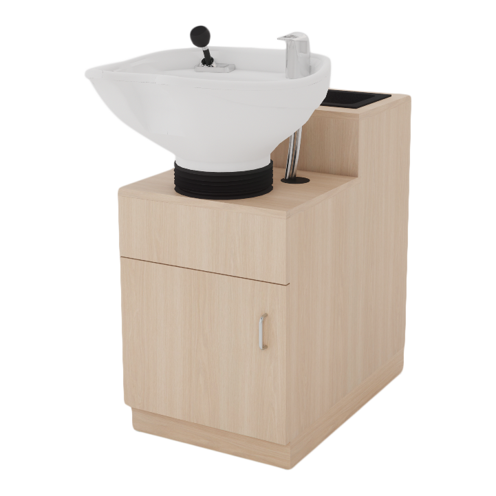 Reflections Side Wash Shampoo Cabinet with Tilt Bowl