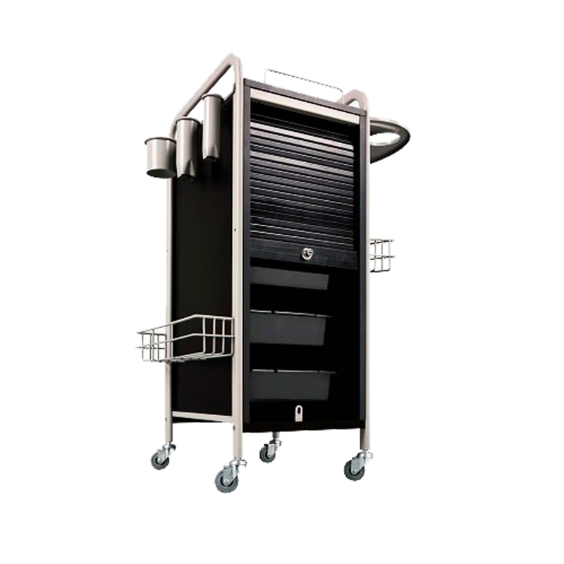 Stella Black Salon Trolley with Grey Metal | Clearance Sale